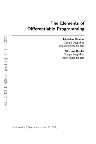 The Elements of Differentiable Programming