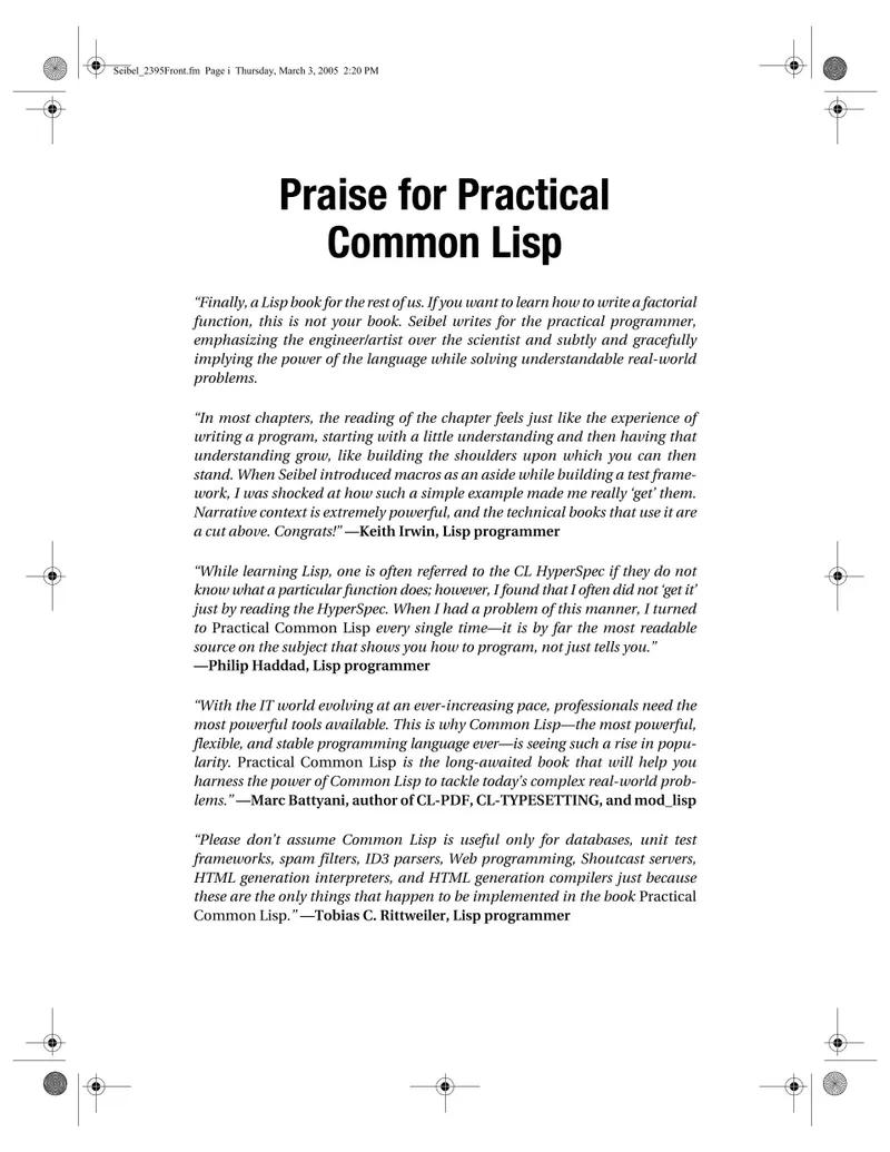 Practical Common Lisp