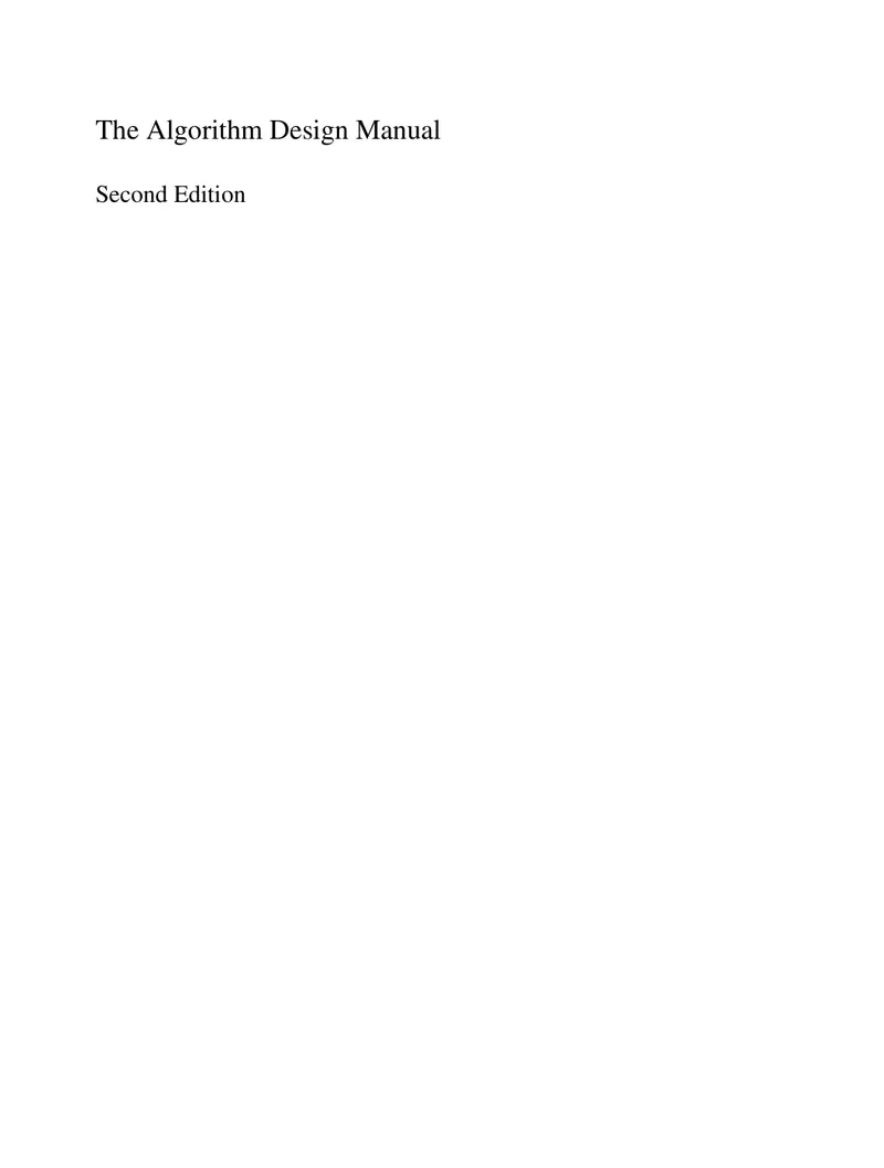 The Algorithm Design Manual, Second Edition