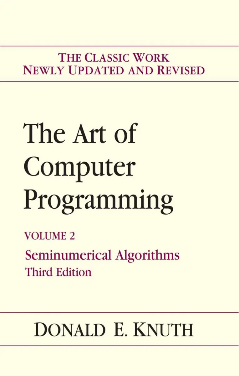 The Art of Computer Programming, Volume 2: Seminumerical Algorithms (Third Edition)