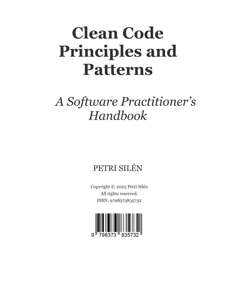 Clean Code: Principles and Patterns. A Software Practitioner's Handbook